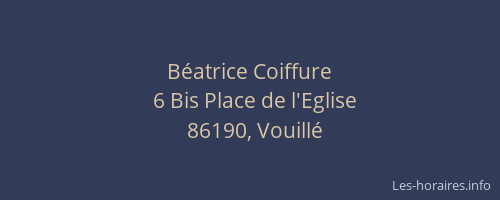 B&eacute;atrice Coiffure