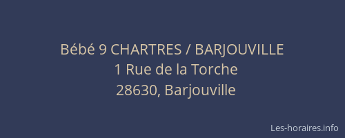 B&eacute;b&eacute; 9 CHARTRES / BARJOUVILLE