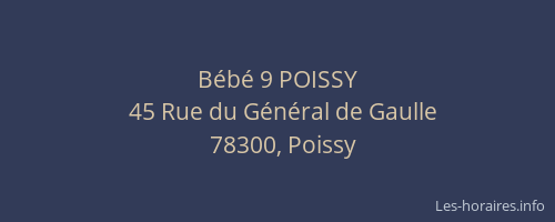 B&eacute;b&eacute; 9 POISSY