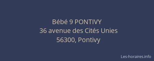 B&eacute;b&eacute; 9 PONTIVY