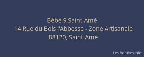 Bébé 9 Saint-Amé