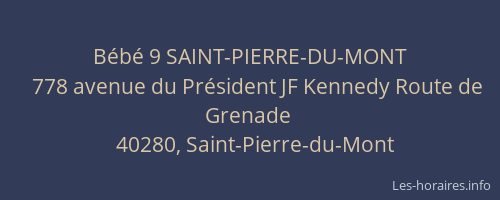 B&eacute;b&eacute; 9 SAINT-PIERRE-DU-MONT