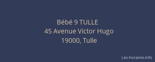 B&eacute;b&eacute; 9 TULLE