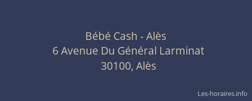 B&eacute;b&eacute; Cash - Al&egrave;s