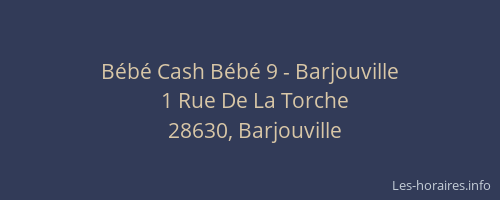 Bébé Cash Bébé 9 - Barjouville