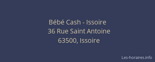 B&eacute;b&eacute; Cash - Issoire