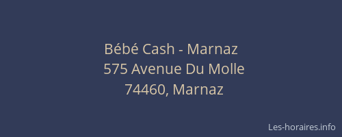 B&eacute;b&eacute; Cash - Marnaz