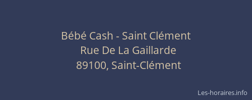 B&eacute;b&eacute; Cash - Saint Cl&eacute;ment