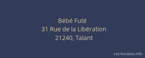 B&eacute;b&eacute; Fut&eacute;
