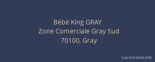 B&eacute;b&eacute; King GRAY