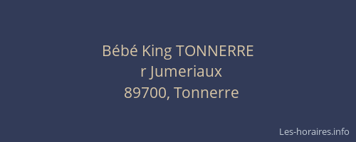 B&eacute;b&eacute; King TONNERRE