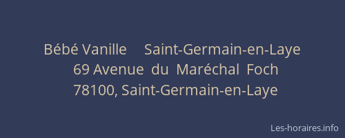 Bébé Vanille     Saint-Germain-en-Laye