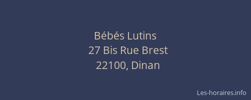 B&eacute;b&eacute;s Lutins