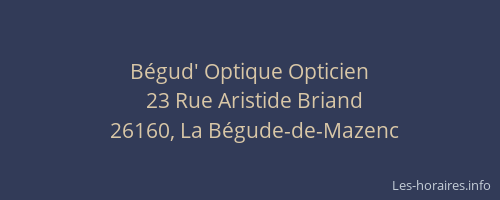 B&eacute;gud' Optique Opticien
