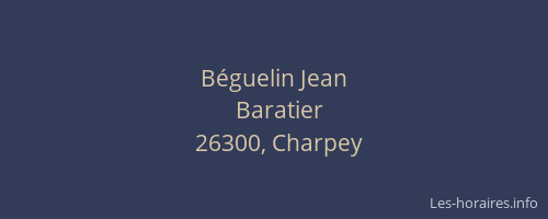 B&eacute;guelin Jean