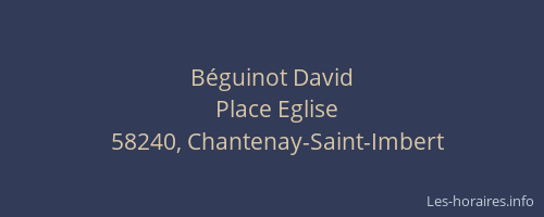 B&eacute;guinot David