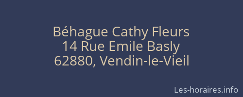B&eacute;hague Cathy Fleurs