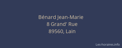 Bénard Jean-Marie