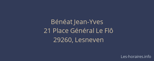 Bénéat Jean-Yves