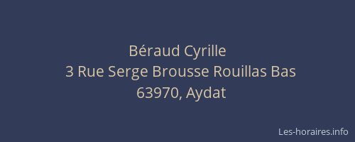B&eacute;raud Cyrille