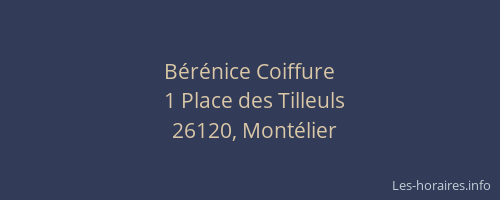B&eacute;r&eacute;nice Coiffure