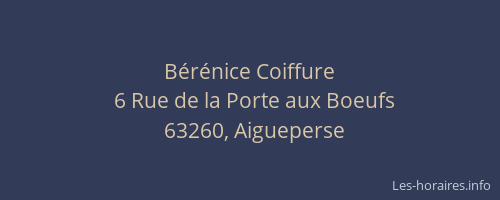 Bérénice Coiffure