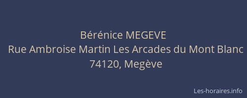 Bérénice MEGEVE