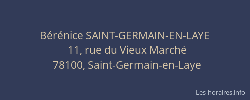 B&eacute;r&eacute;nice SAINT-GERMAIN-EN-LAYE