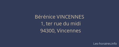 Bérénice VINCENNES