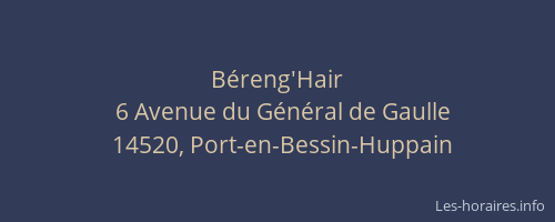 B&eacute;reng'Hair