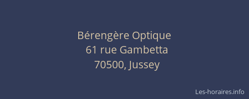 B&eacute;reng&egrave;re Optique