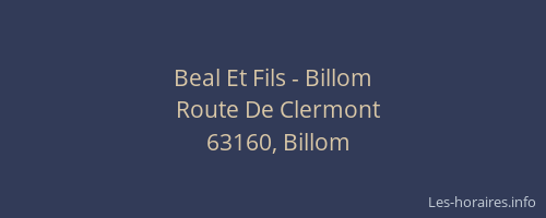Beal Et Fils - Billom