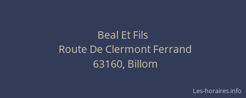 Beal Et Fils