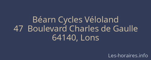 Béarn Cycles Véloland