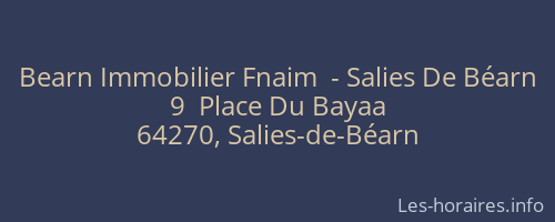 Bearn Immobilier Fnaim  - Salies De Béarn