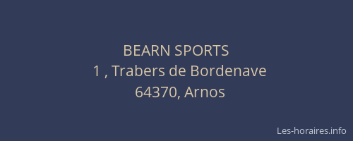 BEARN SPORTS