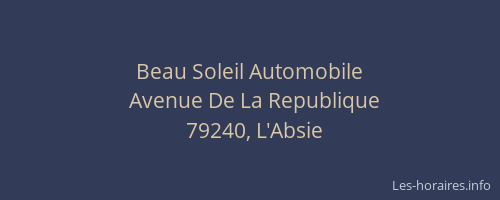 Beau Soleil Automobile