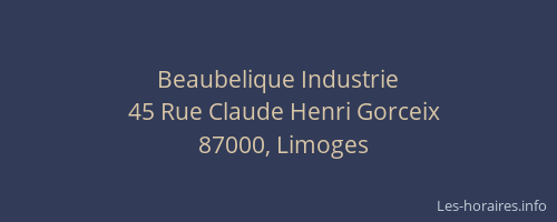 Beaubelique Industrie