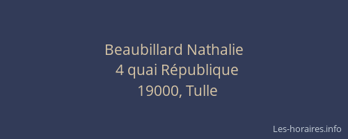 Beaubillard Nathalie