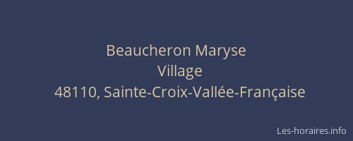Beaucheron Maryse