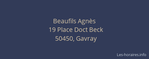 Beaufils Agn&egrave;s