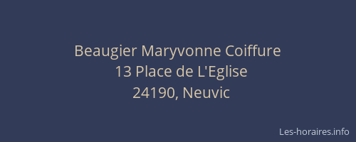 Beaugier Maryvonne Coiffure