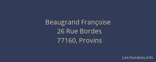 Beaugrand Françoise