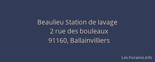 Beaulieu Station de lavage