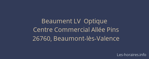 Beaument LV  Optique