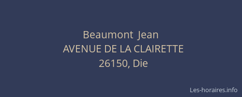 Beaumont  Jean