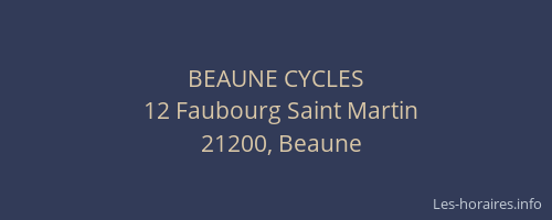 BEAUNE CYCLES