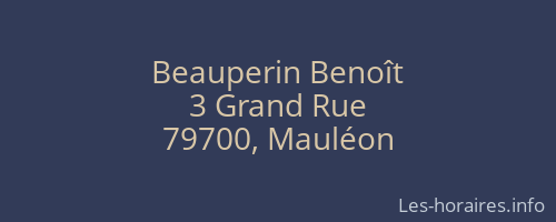 Beauperin Benoît
