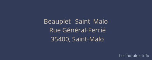 Beauplet   Saint  Malo
