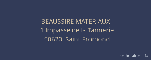 BEAUSSIRE MATERIAUX